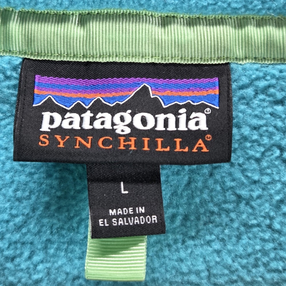 Patagonia Jacket Mens Large Blue Lightweight Synchilla Snap-T Fleece Pullover - Picture 5 of 11
